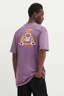 Koszulki męskie - Vans t-shirt bawełniany męski kolor fioletowy z nadrukiem VN000KHWCIF1 - miniaturka - grafika 1