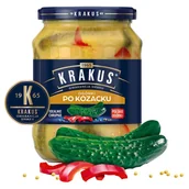 Warzywa w marynacie - Krakus Ogórki po kozacku 670 g - miniaturka - grafika 1