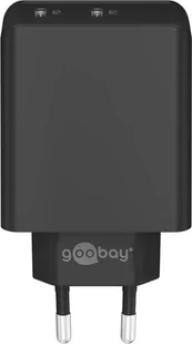 Ładowarka sieciowa 2x USB-C 36W PD Goobay CZARNA - Ładowarki do telefonów - miniaturka - grafika 2