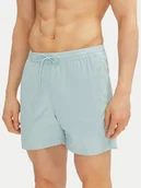 Kąpielówki męskie - Calvin Klein Swimwear Szorty kąpielowe KM0KM01109 Niebieski Regular Fit - miniaturka - grafika 1