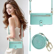 Portfele - Foxdock Etui z klapką do Xiaomi Redmi Note 12S 4G Crossbody Strap Stand Portfel biznesowy Wielofunkcyjny Zielony - miniaturka - grafika 1