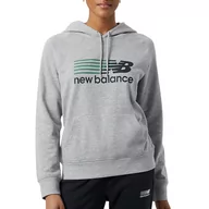 Bluzy sportowe damskie - Bluza New Balance WT23800AG - szara - miniaturka - grafika 1