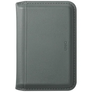 Portfel magnetyczny RFID UNIQ Lyden DS ze stojakiem na telefon - zielony - Portfele - miniaturka - grafika 1