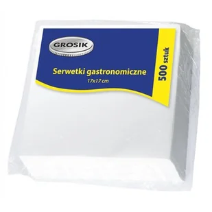 Grosik Serwetki GASTRONOMICZNE 17X17 CM 500 SZTUK (ZZA133400) - Folia, papier śniadaniowy, serwetki - miniaturka - grafika 1