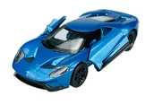 Samochody i pojazdy dla dzieci - WELLY 2017 FORD GT NIEBIESKI 1:34 SAMOCHÓD NOWY METALOWY MODEL - miniaturka - grafika 1