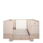 Szafy i szafki dla dzieci - Rosnące łóżeczko 80x120 z materacem Drewno Bukowe - miniaturka - grafika 1