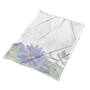 Koc, narzuta, FABRICSY, szary, 100x135 cm - Koce - miniaturka - grafika 1