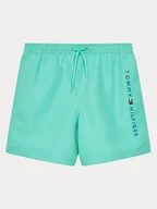 Spodenki damskie - Tommy Hilfiger Szorty kąpielowe UB0UB00487 Zielony Regular Fit - miniaturka - grafika 1
