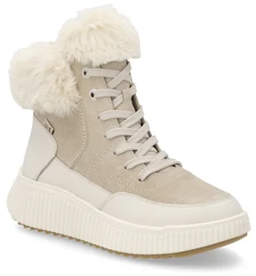 Buty damskie zimowe Rieker W1773-62 śniegowce skórzane ciepłe za kostkę-40 - Botki damskie - miniaturka - grafika 1
