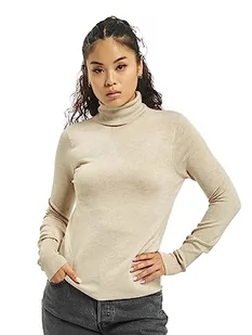 ONLY Damski sweter z dzianiny z golfem, Whitecap Gray/Szczegóły: melanż, XL - Swetry damskie - miniaturka - grafika 1