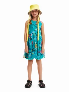 Desigual Sukienka codzienna 23SGVK21 Zielony Regular Fit - Sukienki i spódniczki dla dziewczynek - miniaturka - grafika 1