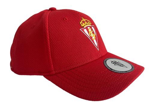 R. Sporting De Gijón | Czapka premium z czerwoną tarczą dla dzieci