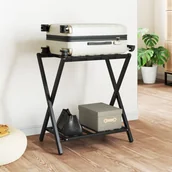 Wieszaki i stojaki - vidaXL Stojak na bagaż, czarny, 68x38x58 cm, bambusowy - miniaturka - grafika 1