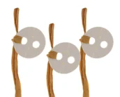 Balony i akcesoria - Godan Tasiemki z krążkami ECO do wiązania balonów - 50 szt. GA-TKE5 - miniaturka - grafika 1