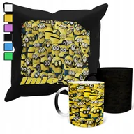 Gadżety dla niej i dla niego - ZESTAW KUBEK MAGICZNY ZMIENIAJĄCY KOLOR + POSZEWKA MINIONKI + IMIĘ - miniaturka - grafika 1
