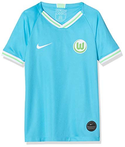 Nike Kid's VFLW Y NK BRT STAD JSY SS AW koszulka piłkarska, niebieska/(biała) (bez sponsora), XL