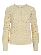 Swetry damskie - Vila Sweter w kolorze beżowym - miniaturka - grafika 1