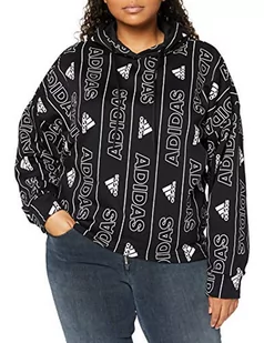 adidas Bluza damska Bos AOP Oh, czarny/biały, XXS - Bluzy damskie - miniaturka - grafika 1