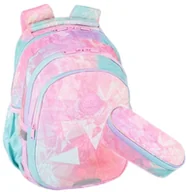 Zestawy szkolne - Coolpack plecak szkolny 2w1 zestaw try day rÓŻowy - miniaturka - grafika 1