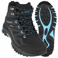 Buty trekkingowe damskie - Buty Damskie Hendon Hi-tec Trekkingowe Wodoodporne Czarno-niebieskie 37 - miniaturka - grafika 1