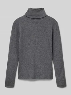 Sweter z dzianiny z golfem - Swetry dla dziewczynek - miniaturka - grafika 1