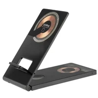 Ładowarki do telefonów - Ładowarka indukcyjna 4SMARTS UltiMag TrioFold Lucid 15W Czarny - miniaturka - grafika 1