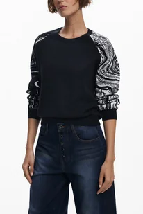 Czarny sweter damski Desigual - DESIGUAL - Koszulki i topy damskie - miniaturka - grafika 1
