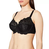 Biustonosze - Sans Complexe Damski biustonosz Ariane Soutien Gorge Classique Armatures nieusztywniany biustonosz z fiszbinami, Czarny, 70D - miniaturka - grafika 1
