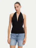 Koszulki i topy damskie - Guess Top W5GP16 KACM2 Czarny Slim Fit - miniaturka - grafika 1