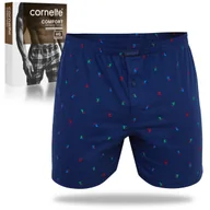 Majtki męskie - Cornette Bokserki Luźne Męskie Comfort Bawełniane 1 sztuka 002/314 Rozmiar XXL - miniaturka - grafika 1