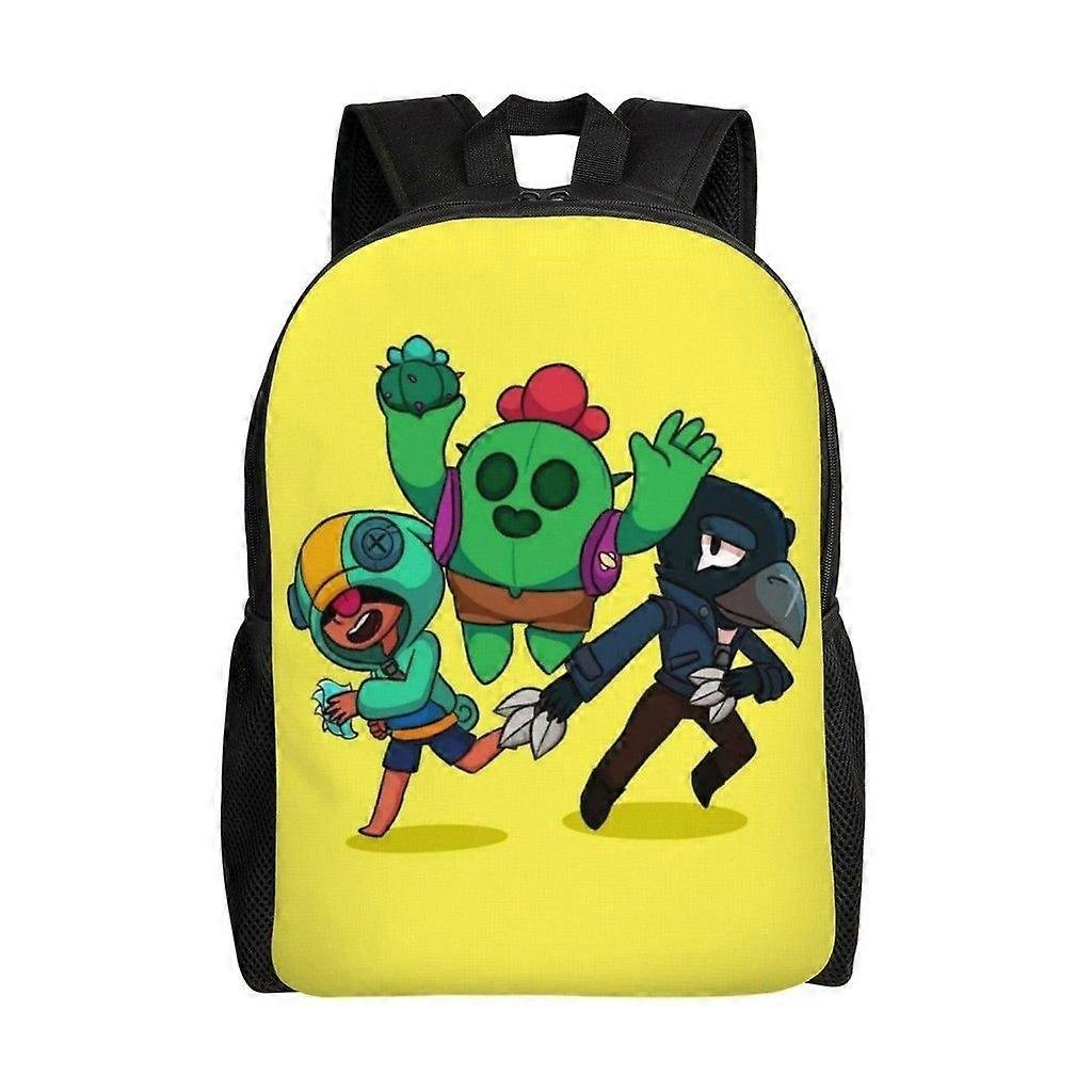 Brawl Stars Wszechstronny plecak Zmywalny plecak szkolny w stylu casual Modna torba na komputer z tkaniny Oxford Unisex-hjka2584