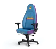 Fotele gamingowe - Noblechairs ICON Nuka-Cola Quantum Edition Gamingowy do 150kg Skóra ECO Niebiesko-fioletowy - miniaturka - grafika 1