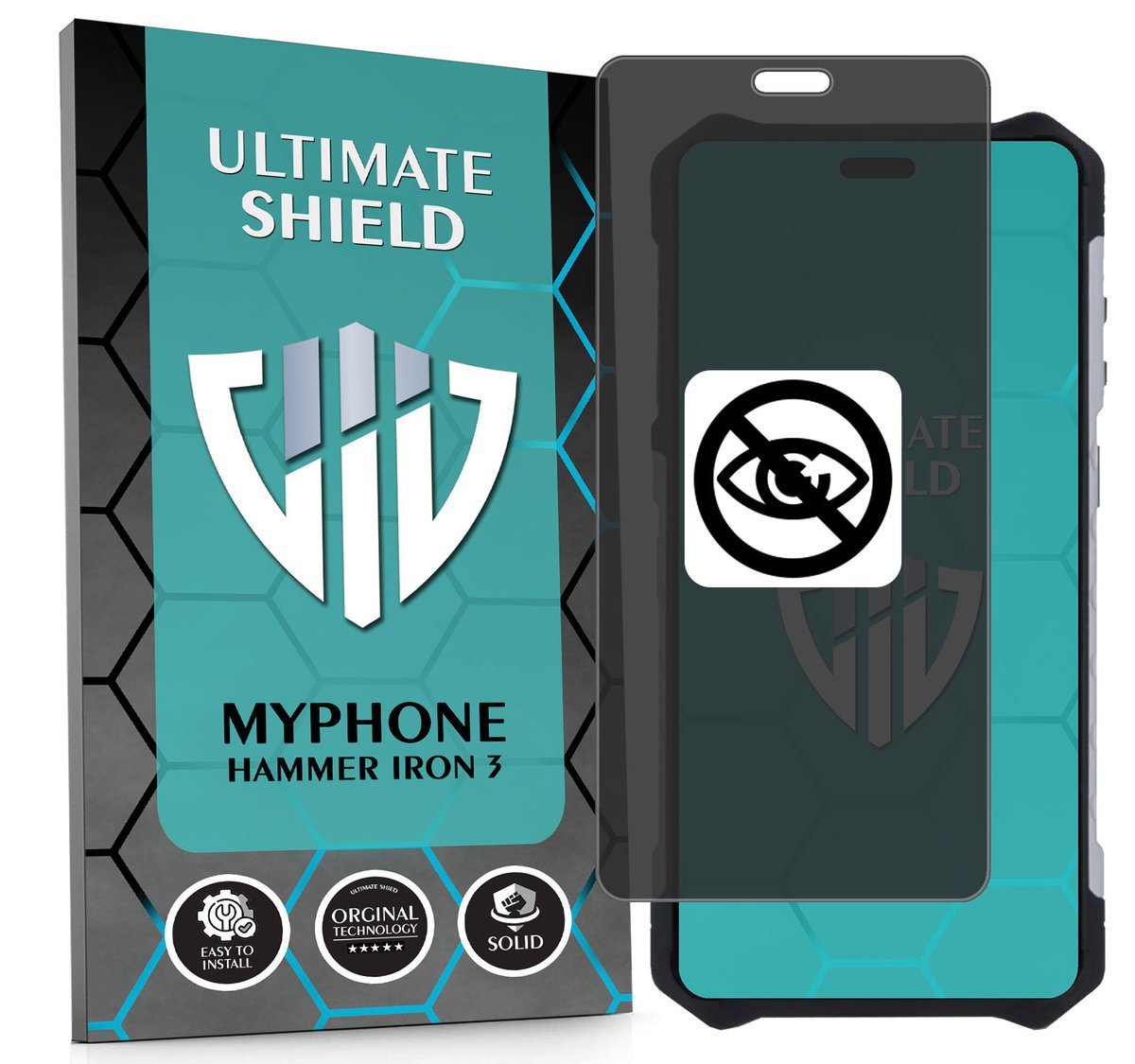 NAJLEPSZA FOLIA 5D ANTYSZPIEGOWSKA DO MYPHONE HAMMER IRON 3 HYDROŻELOWA