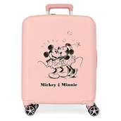 Walizki - Disney Mickey & Minnie Kisses Walizka kabinowa Nude 40x55x20 cms Twarde mocowanie ABS Wbudowany 38,4l 2,82 kg 4 koła Podwójny bagaż ręczny, Różowy, Talla única, Walizka kabinowa - miniaturka - grafika 1