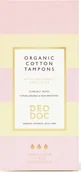 Tampony - DeoDoc Ekologiska Bomullstamponger med Applikator - Super Flow - miniaturka - grafika 1