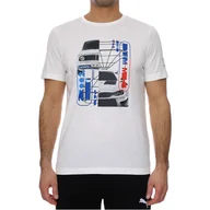 Koszulki męskie - Puma BMW Motorsport Graphic Tee 531194-02, męski t-shirt kompresyjny biały - miniaturka - grafika 1