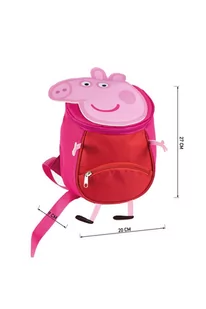 Plecak dziecięcy przedszkolny z paskiem do kontroli rodzicielskiej Świnka Peppa - różowy - Plecaki szkolne i tornistry - miniaturka - grafika 6