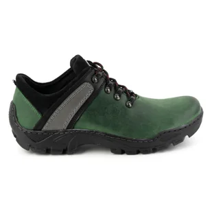 Skórzane buty trekkingowe męskie 311GT zielone - Buty Olivier - Buty trekkingowe męskie - miniaturka - grafika 1