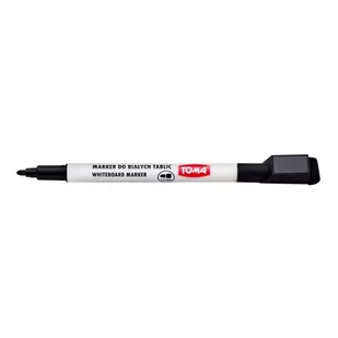 Marker suchościeralny i do flipchartu z magnesem i ścieraczem TOMA czarny /TO-268/ - Markery do tablic - miniaturka - grafika 1