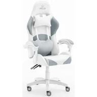 Fotele gamingowe - Fotel gamingowy dla gracza, biurowy, Hell's Rainbow White- Gray - miniaturka - grafika 1