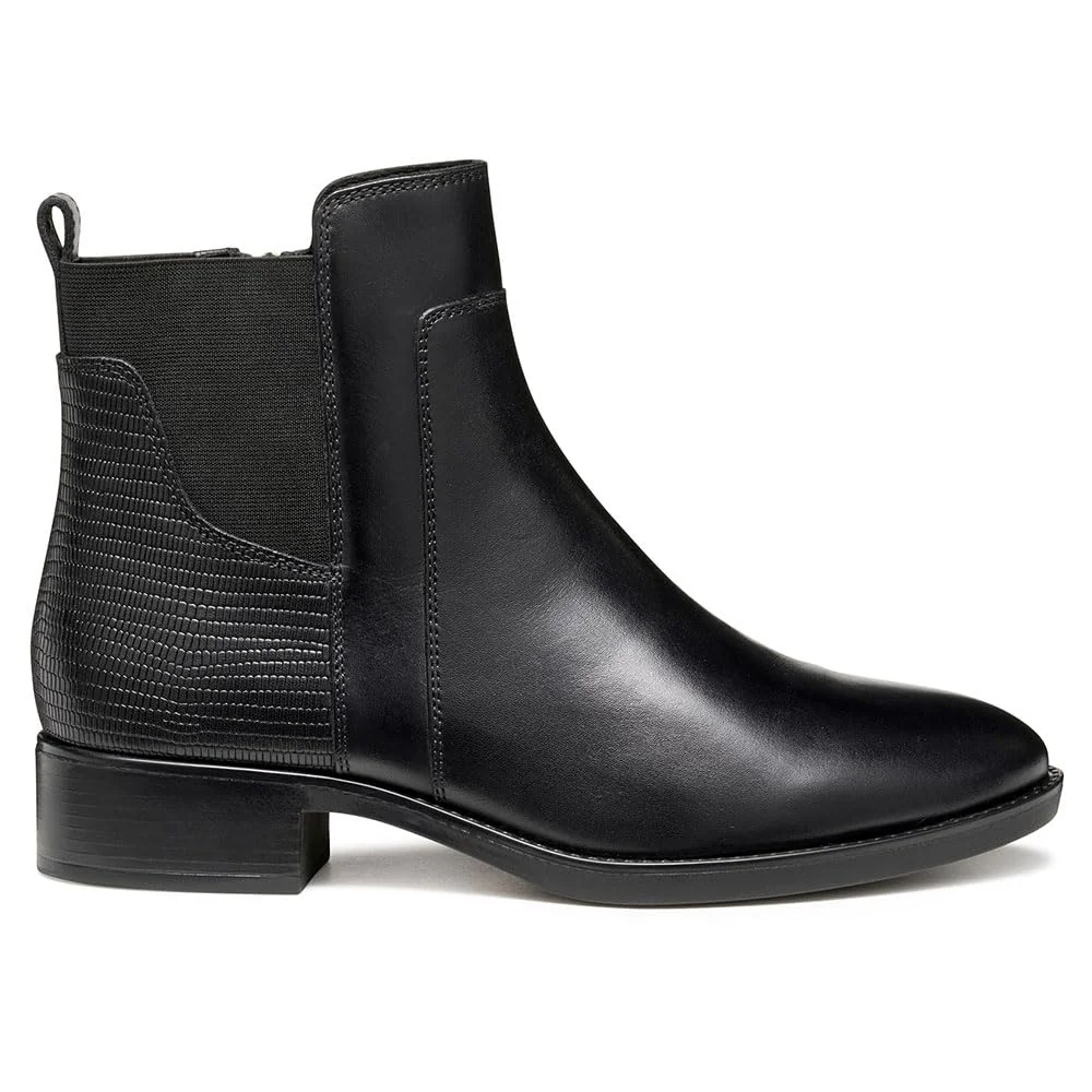 Geox Damskie buty D Felicity Ankle, czarne, rozmiar 37 EU, czarny, 37 EU