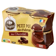 Desery mleczne - Carrefour Original Petit Pot Deser mleczny ze śmietanką jajami i czekoladą 400 g (4 x 100 g) - miniaturka - grafika 1