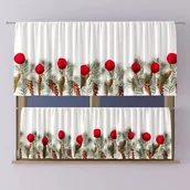 Firany - Zazdrostka woalowa drukowana Las Bombek wys. 45 cm 45 cm - miniaturka - grafika 1