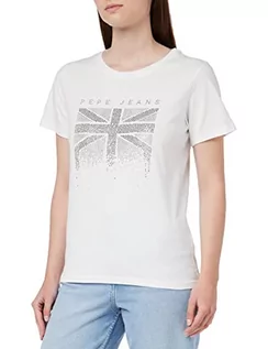 Koszulki i topy damskie - Pepe Jeans Koszulka damska Allie, Biały (biały), L - grafika 1