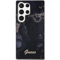 Etui i futerały do telefonów - Etui Guess GUHCS23LHTMRSK do Samsung Galaxy S23 Ultra S918 czarny/black hardcase Golden Marble Collection - miniaturka - grafika 1