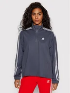 Bluzy damskie - Adidas Bluza adicolor Classics HC4548 Granatowy Relaxed Fit - miniaturka - grafika 1