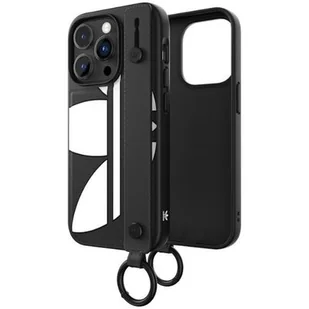 Adidas Trefoil z paskiem na rękę do iPhone 14 Pro czarny - Etui i futerały do telefonów - miniaturka - grafika 1