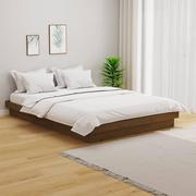 Łóżka - Lumarko Rama łóżka, lite drewno, miodowy brąz, 135x190 cm, podwójna - miniaturka - grafika 1