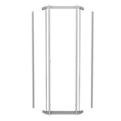 Kabiny prysznicowe - Kabina prysznicowa pięciokątna 90x90 cm chromowana Titanium Durasan - miniaturka - grafika 1