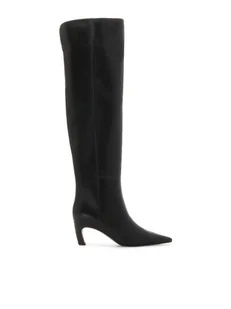 Czarne muszkieterki z noskiem w szpic - Kozaki damskie Czarne muszkieterki z noskiem w szpic - Kozaki damskie - miniaturka - grafika 1